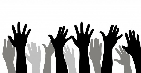 Raised Hands (Credit: Pixabay)